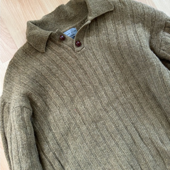 Simons Brown Rib Knit Sweater - Picture 2 of 7